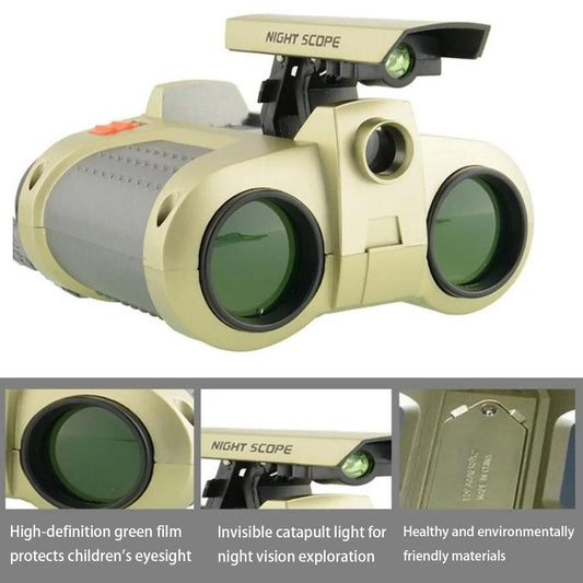 Children's Binoculars with Lights Toys Large Multiples HD Children Students Kids Baby Genuine Eye Protection Binoculars