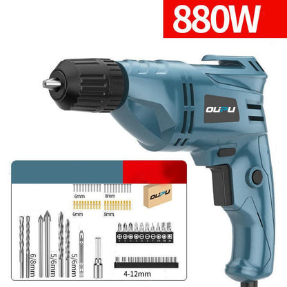 880W Household Electric Drill Plug-in Electric Screwdriver Drilling and Tightening Screws