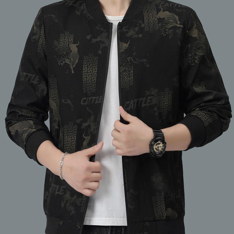 Jacket Men's Autumn Loose Version Trendy Men's Tops All-match Baseball Uniforms Business Jackets