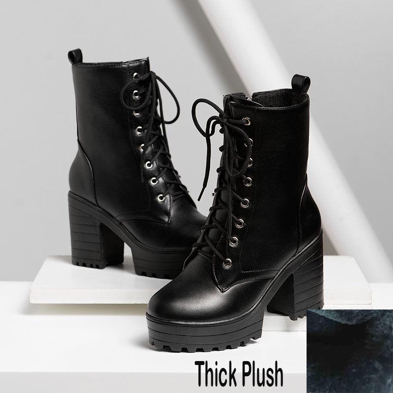 Women's Shoes Autumn Winter High-heeled Martin Boots British Style Women's Boots Ankle Boots 34-43