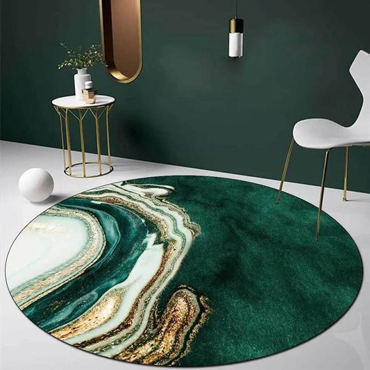 Round Carpet Living Room Large Area Mat Hanging Basket Coat Room Carpet Home Room Dressing Table Floor Mat Modern Minimalist Wind