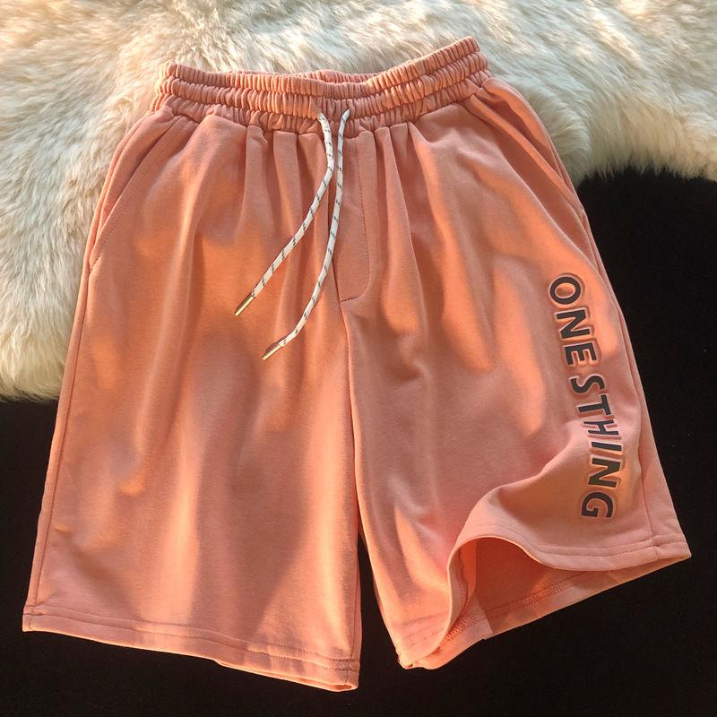 Reflective Letter Printed Pants Men and Women Loose Sports Shorts Ins Casual Couple Fashion Five-point Pants Trend