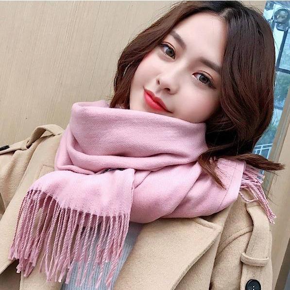 Women Scarf  Winter  Shawls and Wraps Lady Long Solid Hijab Stoles Cashmere Pashmina Head Scarves