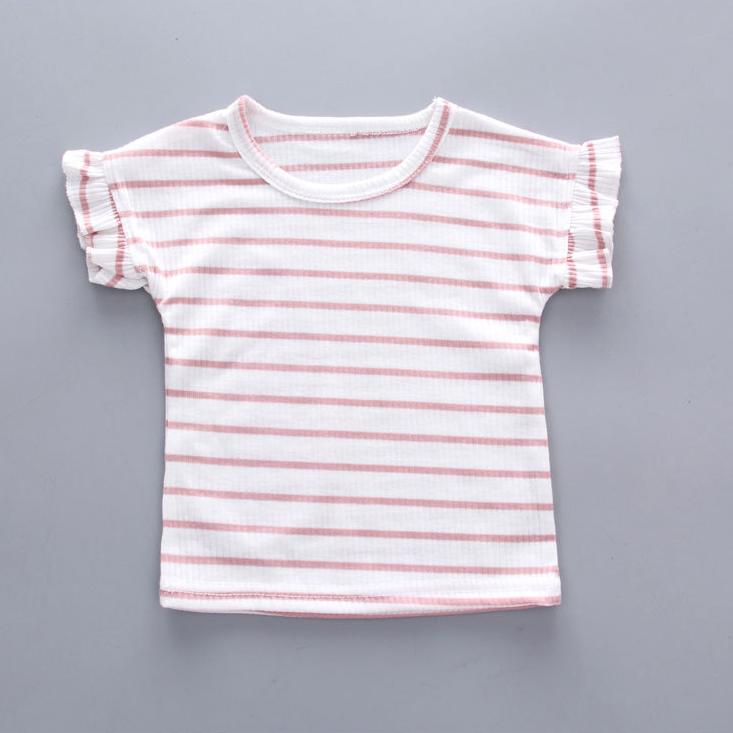 Girls' Summer Wear Korean Girls' Two Piece Set of Children's Clothing Short Sleeve Suit 0-1-2-3 Years Old Children's Clothing