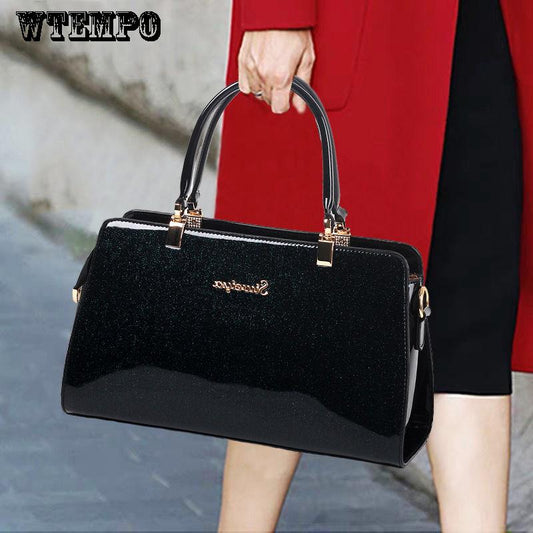 Women's Bag Fashion Handbag Messenger Bag Shoulder Bag Leather Texture Patent Leather Bag