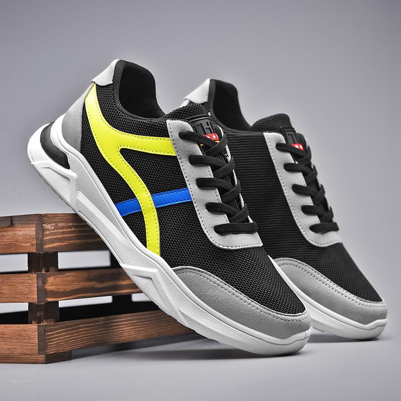 Breathable Casual Men's Shoes Sports Fashion Sneakers Trendy Korean Student Running Shoes Flying Net Shoes