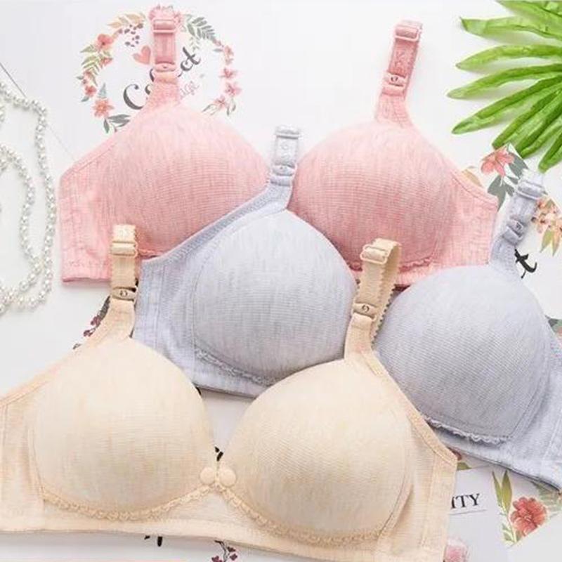 Women's Breastfeeding Breastfeeding Bra with Front Button Opening Comfortable Non-wireless Anti-sagging Underwear