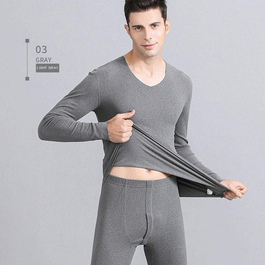 Seamless Thermal Underwear Men's Suit Thickened Plus Velvet Base Constant Temperature Heating German Velvet Autumn Clothes Long Trousers In Winter