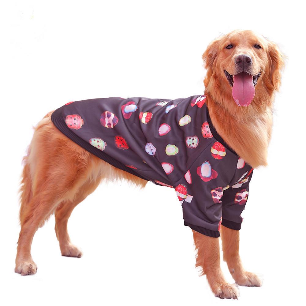 Large Dogs Fashion Printed Baseball Uniform Costume Big Dog Spring Summer Clothes Pet Oversize Clothing 1pcs