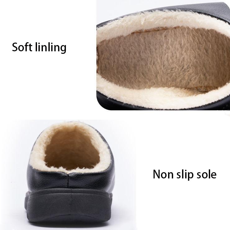 Cotton Slippers In Autumn and Winter Women's Household Thick Soled Waterproof Indoor Warm Couple Shoes Soft Soled Mother's Wool Slippers