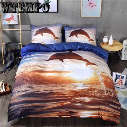 3D Printed Bedding Set Duvet Cover Bed Sheet Pillowcase King Bedding Sets Bedclothes Decor