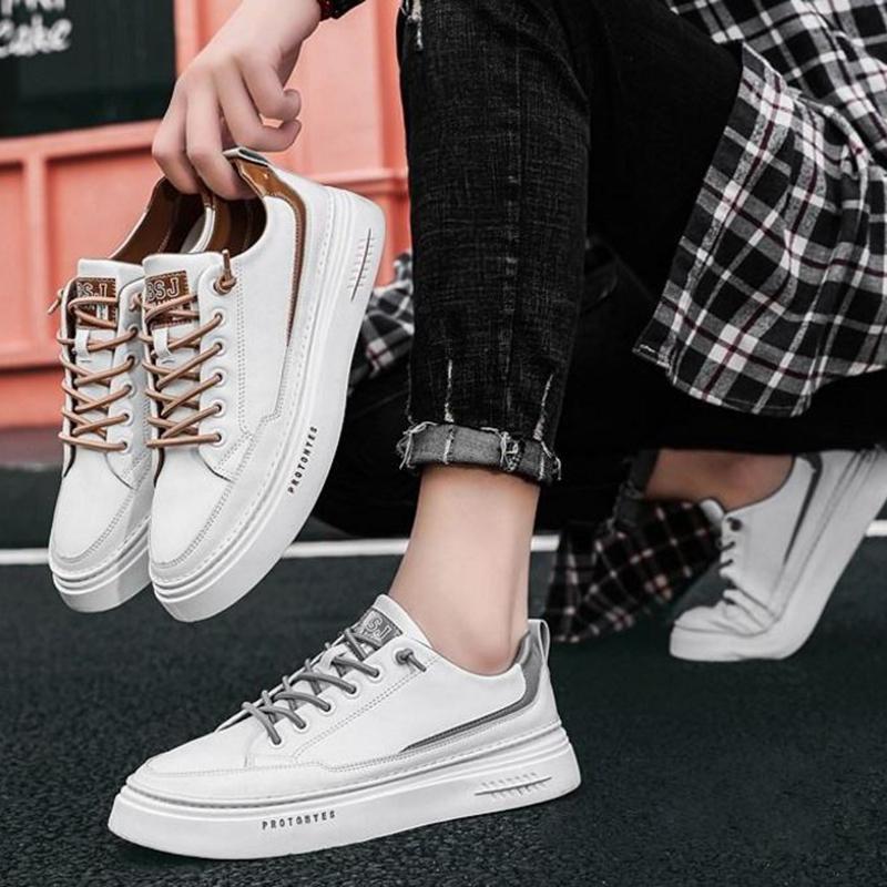 Men's Shoes Spring Shoes Korean Trend Leather Shoes Men's Sports Shoes White Summer Casual Shoes