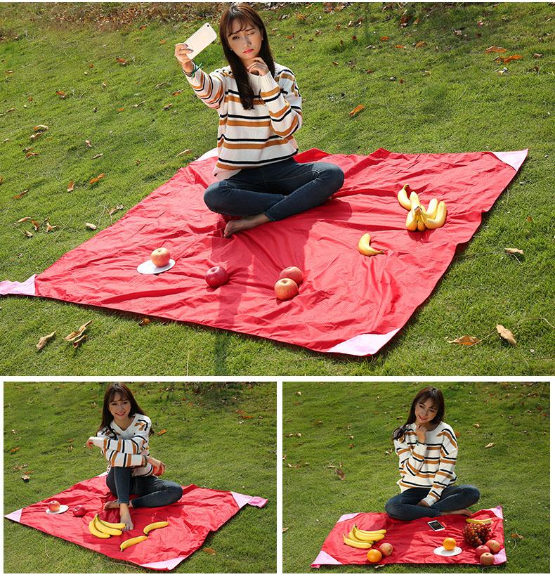 Outdoor Moisture-proof Mat Picnic Mat Pocket Picnic Cloth Convenient Waterproof Ultra-light Lawn Folding Beach Mat