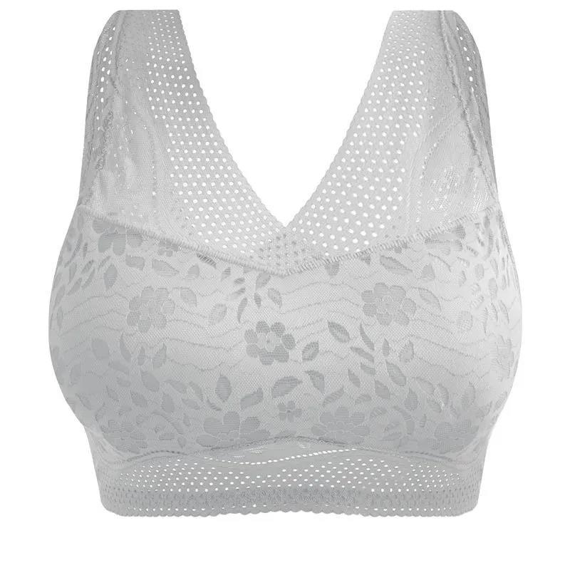 Large Size Thin Ice Silk Seamless Lace Beauty Back Vest Gathered Anti-sagging Sports Tube Top Women's Underwear Bra