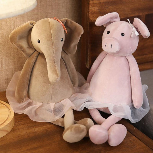 Lovely Elephant Pink Pig Plush Dolls Children Sleeping Plush Dolls Cute Super Soft Children's Birthday Gift