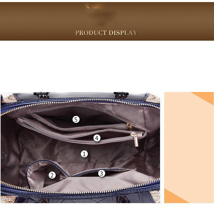 Ladies Bag Fashion Patent Leather Atmosphere Handbags Wild Boston Bag Handbag Shoulder Messenger Bag