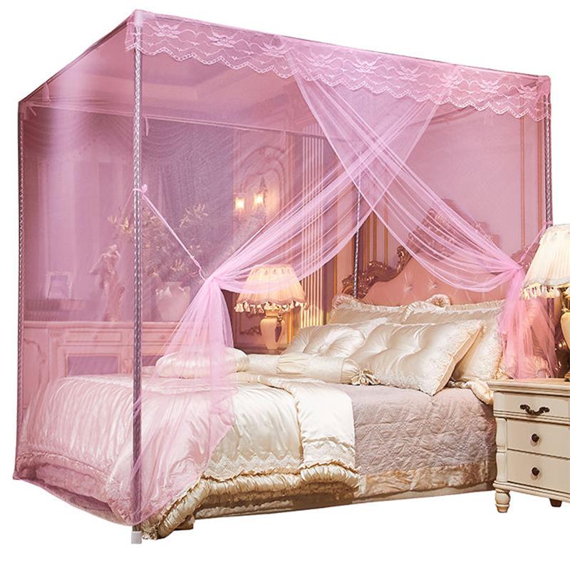 Single Door Mosquito Net Encryption Single Door Home Traditional Old-fashioned Floor Without Bracket Strap Mosquito Net Lace Princess Style