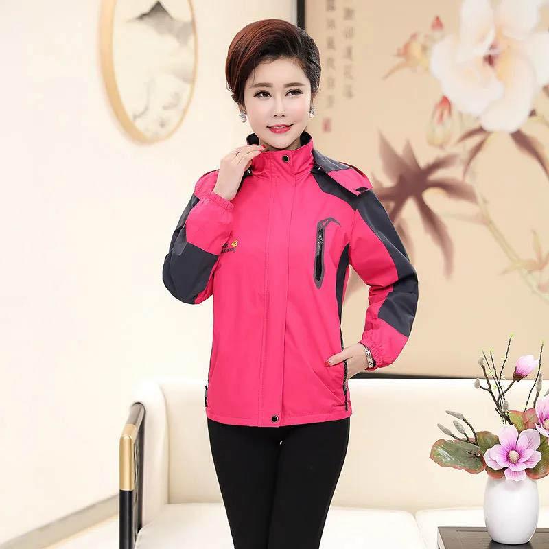 Spring and Autumn Thin Jacket Jacket Women Outdoor Sportswear Middle-aged Women's Overalls Loose Leisure Travel Windbreaker