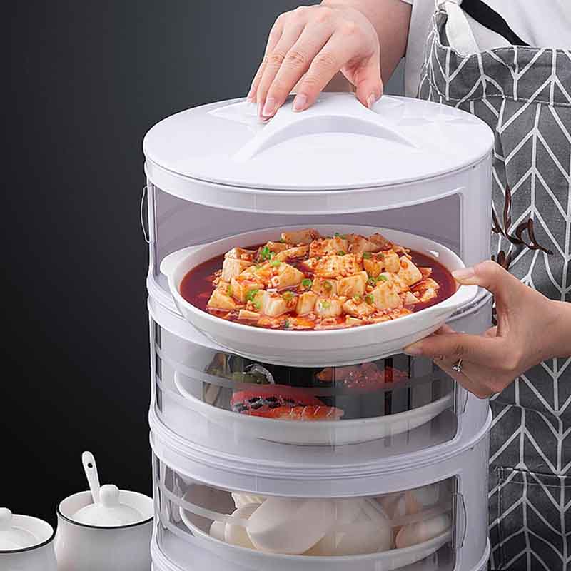 Kitchen Stackable Insulation Dust Proof Food Leftover Container with Lid Cover