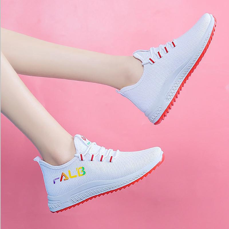 Breathable Non-slip Women's Soft Sole Sneakers Flat All-match Spring and Summer Shoes Ladies Mesh Cheap Shoes