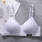 Korean Version of Pure Cotton Skin-friendly Breathable Sweat-absorbing Thread Thin No Steel Ring Small Chest Gathered Women's Underwear Bra