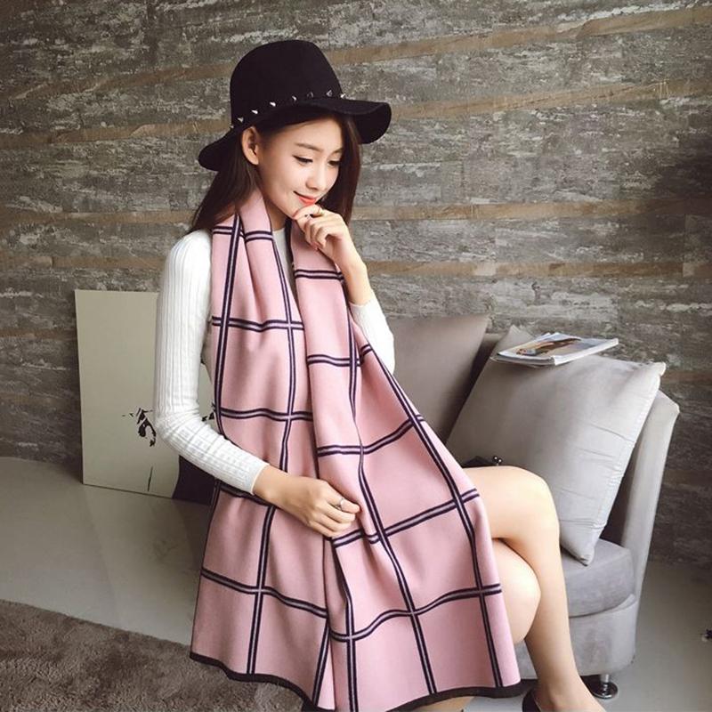 Scarf Women Winter All-match Thickened Air-conditioned Room To Keep Warm Super Large Imitation Cashmere Shawl Dual-use Double-sided