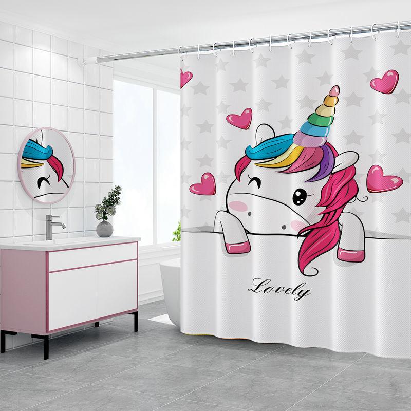 Bathroom Shower Curtain, Waterproof Cloth Partition Curtain, Mildew-proof Hanging Curtain, Bedroom Curtain, Bathroom Waterproof Curtain