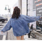 Denim Jacket Women Boyfriend Jean Coat Streetwear Harajuku Vintage Autumn Basic Coats Outerwear