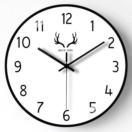 Fashion Mute Wall Free Punching Bedroom Clock Home Decoration Clock Wall Clock Living Room Home