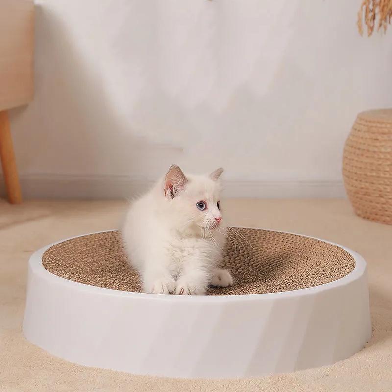 Three In One Cat Scratching Board Nest Grinding Cat Claw Board Cat Stick Wear-resistant Multi-functional Corrugated Paper Cat Scratching Basin Cat Toy