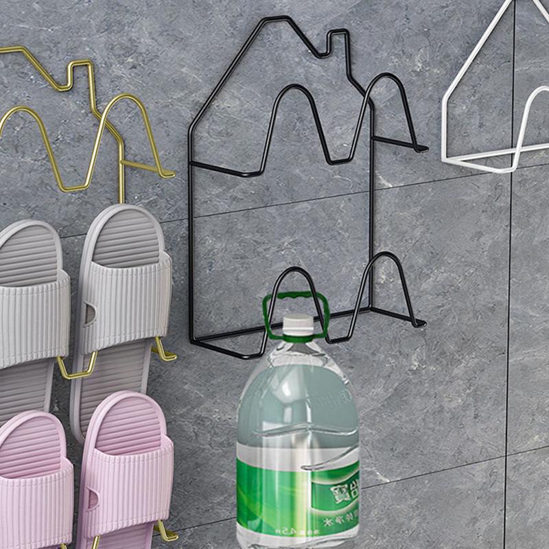 Bathroom Slippers Rack Simple Shoe Rack Door Hook Rack Shoe Rack Door Strong Hook Multifunctional Household Shelf Home Organizer