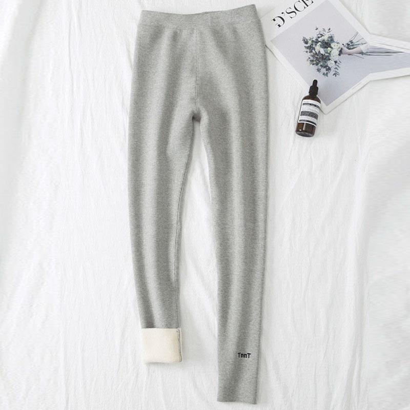 Girls' Leggings In Autumn and Winter Plus Velvet Outer Wear High-waist Threaded Trousers Stretch Pants Casual Pants