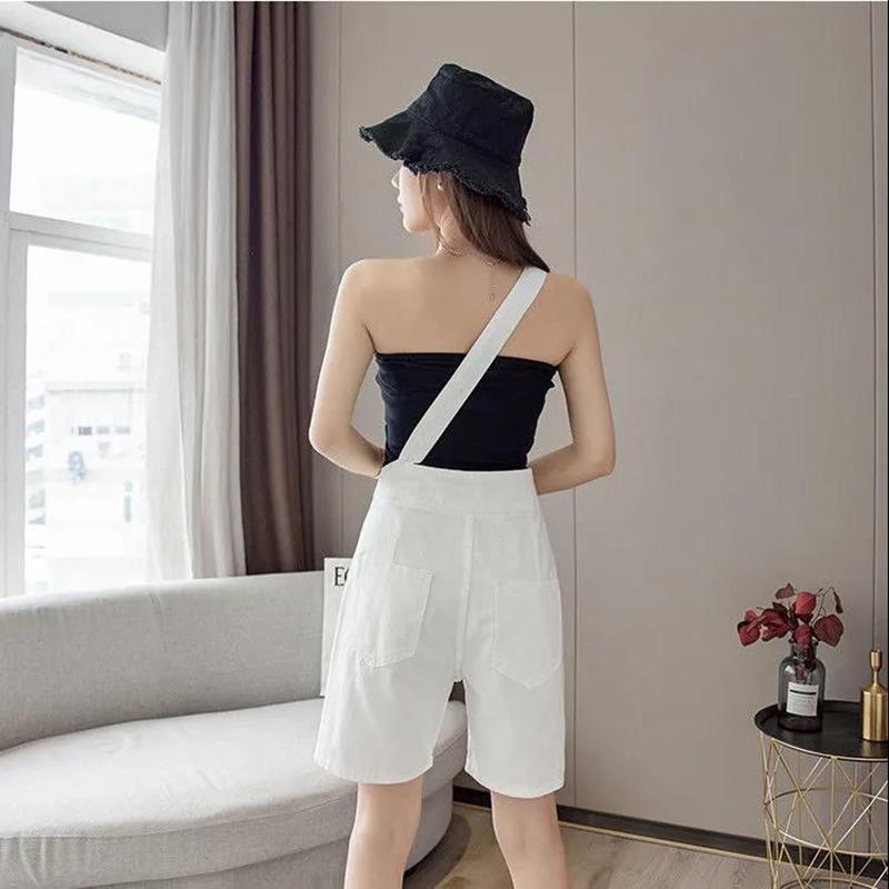 Summer Denim Jumpsuit Woman Jeans Long Romper Pants Zipper Pockets Sleeveless Adjusted Overalls Jeans Trousers