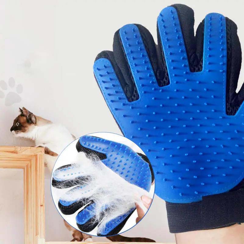 Pet Hair Removal Gloves Cleaning Supplies To Float Hair Combing Brush Cats Dogs