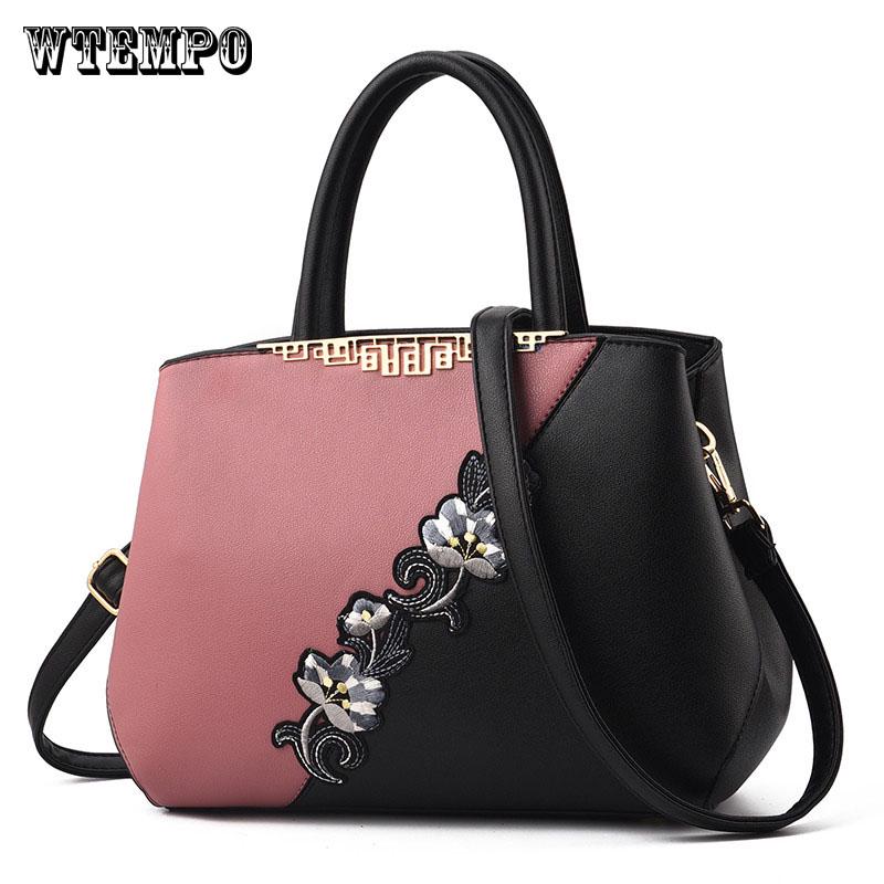 Women Shoulder Bag Fashion Women Embroidery Handbag