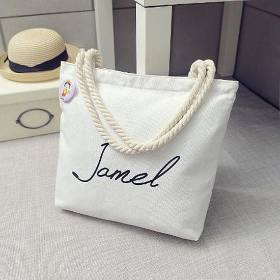 Canvas Bag Female Student Large Capacity Simplified Sen Department Korean Chic Linen Handbag