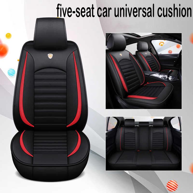 Fully-enclosed five-seat leather seat car seat cartoon four seasons universal car seat cover