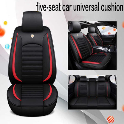 Fully-enclosed five-seat leather seat car seat cartoon four seasons universal car seat cover