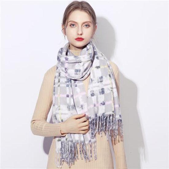 Fashion Winter Cashmere Like Scarf Women Pashmina Shawls and Wraps Hijab Female Warm