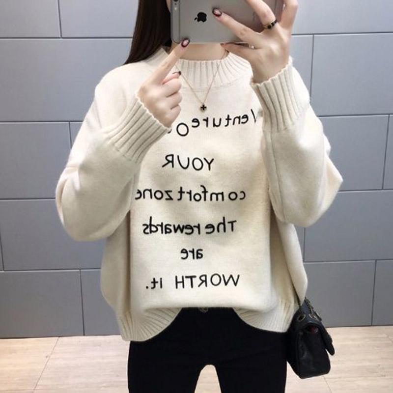 Women's autumn and winter solid color long-sleeved large size cashmere sweater turtleneck sweater