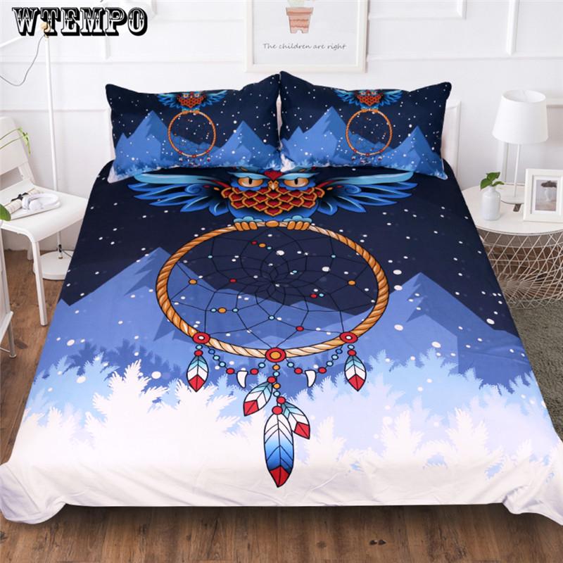 Duvet Cover Fairytale with Sparkling Stars 3D Digital Printing Bedding Sets Black Background