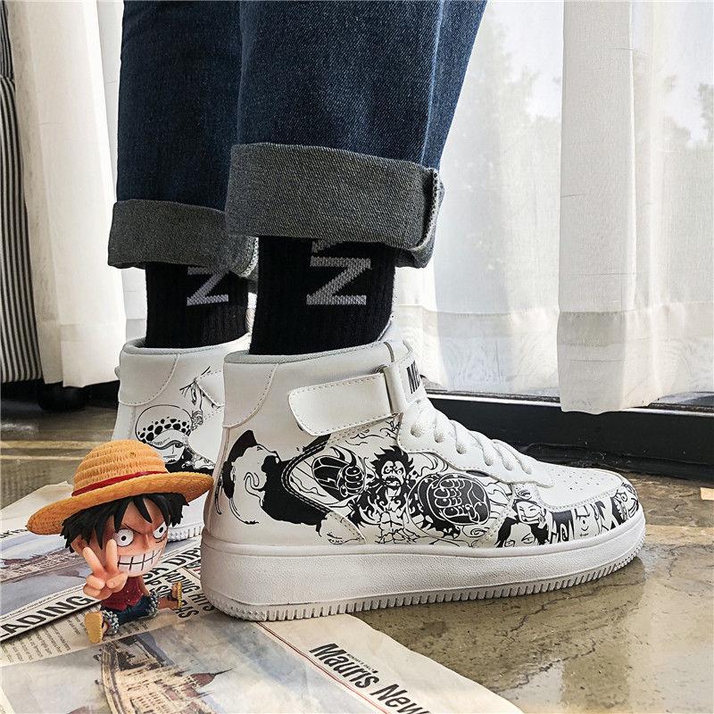 Plus Size39-44 High Top Men Sneakers Comics Running Basketball Shoes Breathable Wear-resistant Shoes