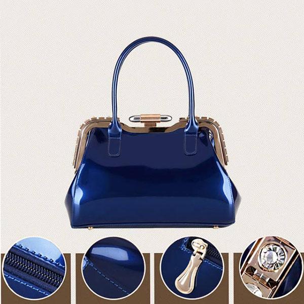 Women's Bag Patent Leather Handbags Glossy Diamonds Handbags Dinner Women's Bag PU Leather Handbags