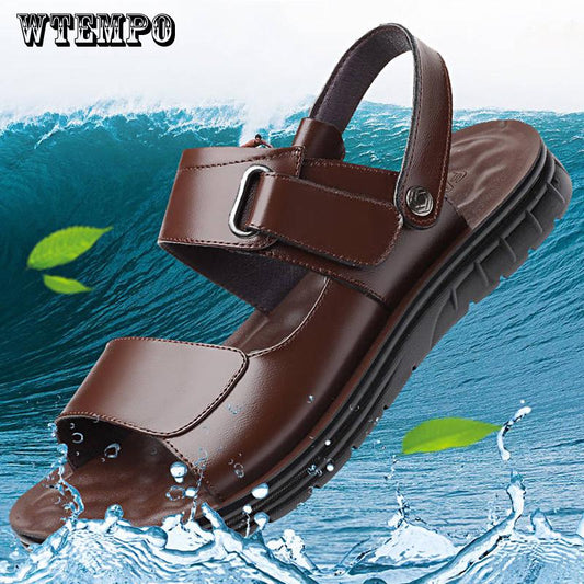 Classic Soft Sandals Comfortable Men Shoes Leather Sandals Big Size Soft Sandals Comfortable