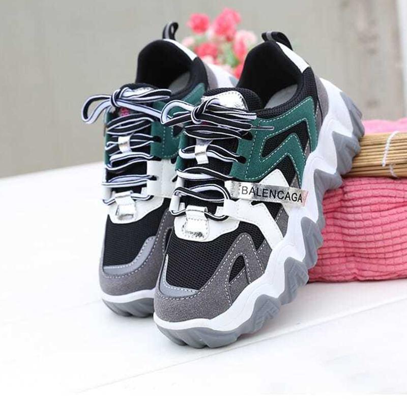 Spring Clearance Women's Sports Shoes All-match Thick-soled Casual Shoes Fashion Student Daddy Shoes