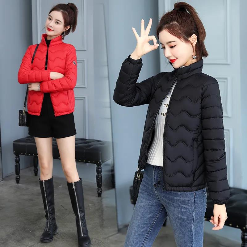 2021 Padded Jacket Women Short Light and Thin Winter Korean Style Slim Small Padded Jacket Plus Size Ladies Padded Jacket