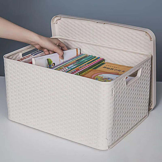 Foldable Storage Box Plastic Student Book Book Storage Box Household Item Finishing Storage Box