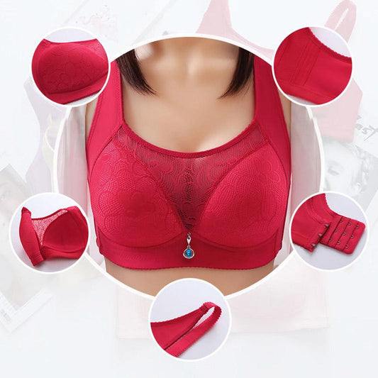 Large Size Thin Section Breathable No Steel Ring To Collect Auxiliary Breasts To Prevent Sagging and Anti-glare Gathering Women's Underwear Bra