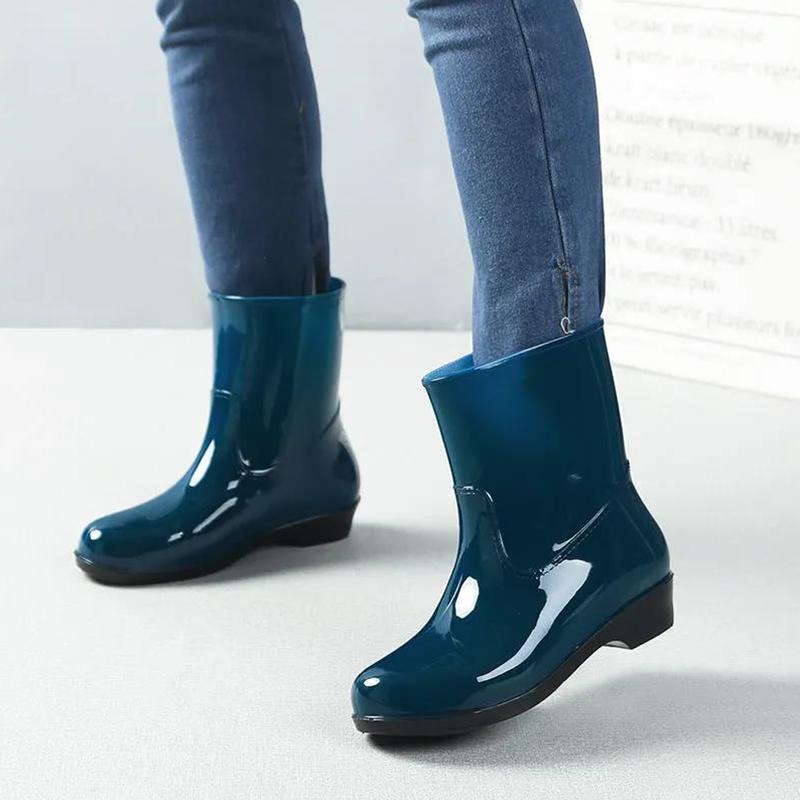 Rain Boots Rain Boots Ladies Adult Fashion Korean Version In The Tube Non-slip Waterproof Shoes Short Tube Boots Rubber Shoe Covers Women