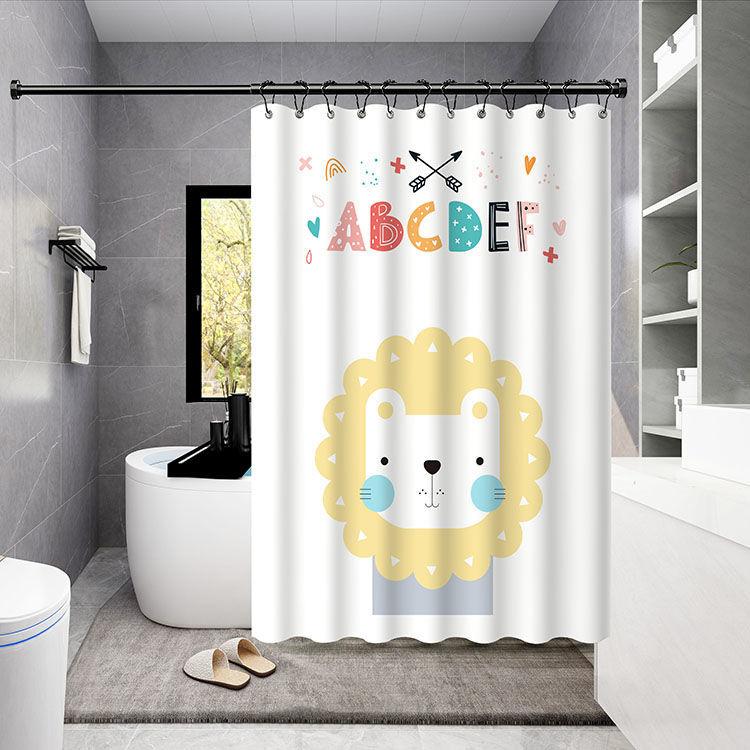 Hook Bathroom Shower Curtain Waterproof and Mildewproof Bathroom Curtain Thickened Shower Curtain